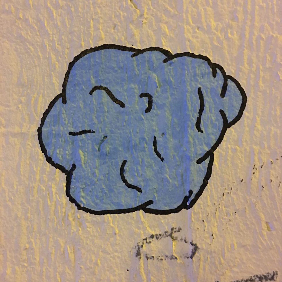 Cloud, Wolken am Berliner Platz in Stuttgart